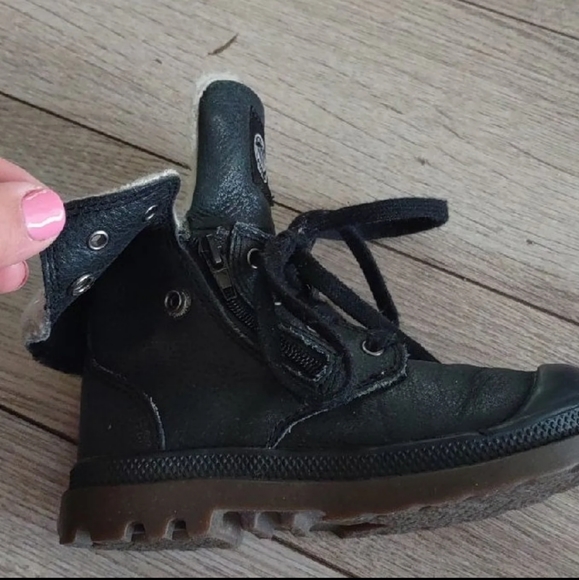 Palladium Baggy Toddler Warm Leather Boots - Picture 5 of 8